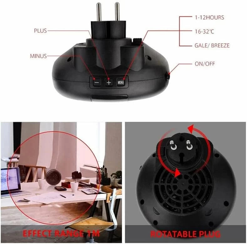 Small Plug-In Portable Mini Fan Heater 900W
