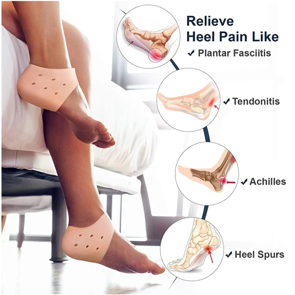 1 Pair Silicone Heel Protector and Cushion - Foot Pad
