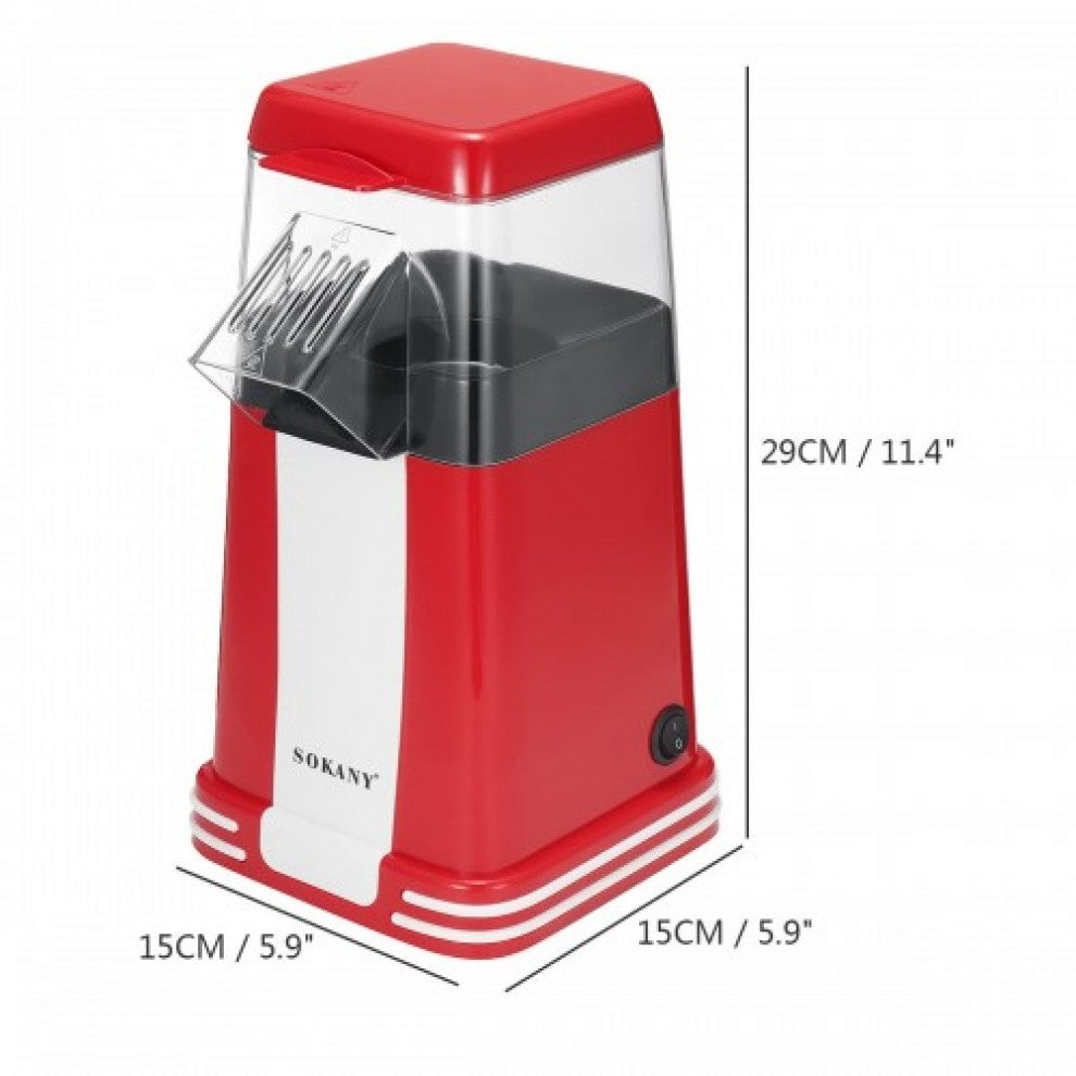 Sokany Popcorn Maker, 1200W, Hot Air Technology