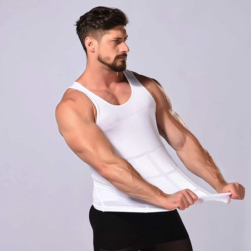 Slim N Lift Slimming Vest For Men White Thin-001