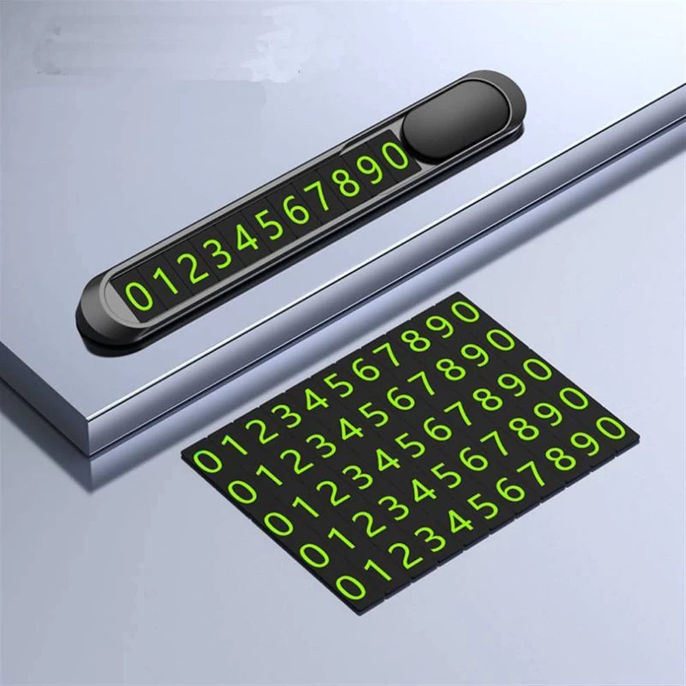 Vehicle Hoco Temporary Parking Card - Luminous Phone Number