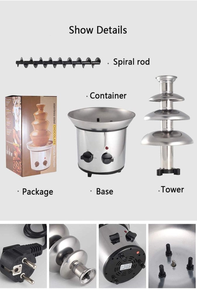 4-Tier Chocolate Fountain Machine -Large size 46CM
