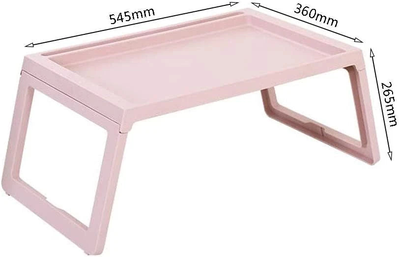 Small Folding Table with Stand - White