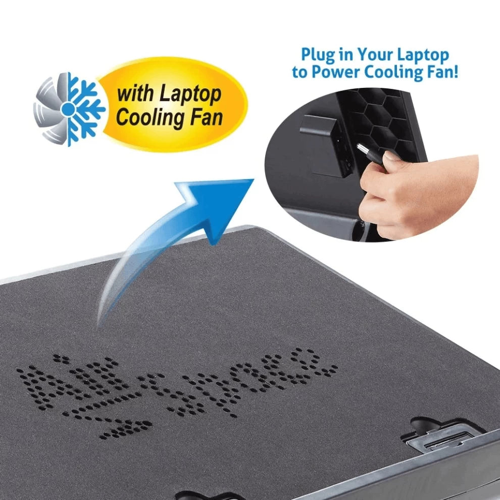 Air Space LapTop Table Desk Adjustable Laptop Stand With Cooling Fan