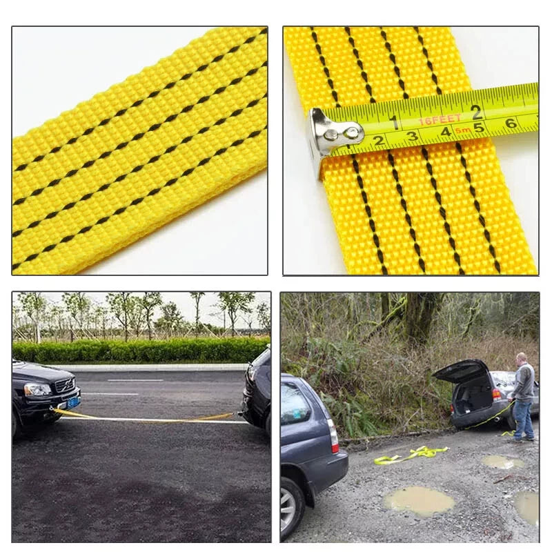 Car Trailer Towing Rope Strap Tow Cable with Hooks