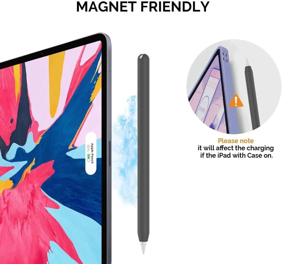 AhaStyle Silicone Apple Pencil Sleeve (2Pack) - Navy Blue/Light Blue