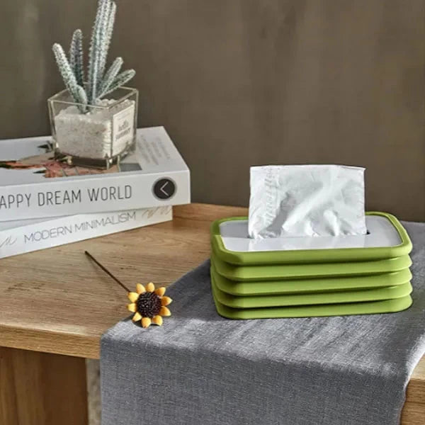 Tissue Box Silicone Holder Collapsible