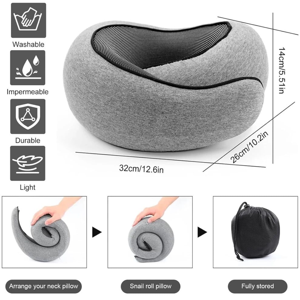 Travel Neck Pillow – Memory Foam Comfort for Every Journey