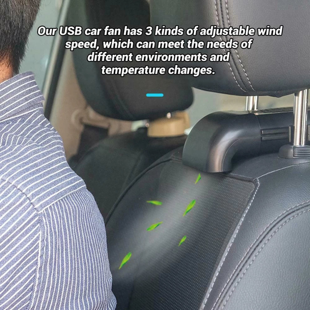 Car Seat Back Fan 5-Speed Silent Air Cooling