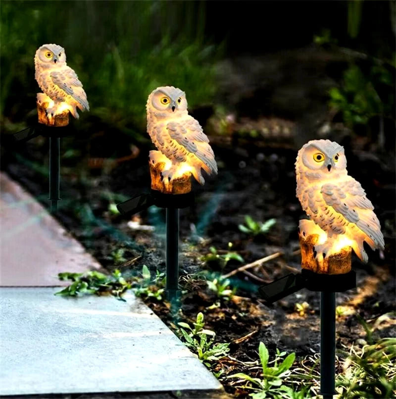 Solar Owl Garden Light Outdoor Waterproof LED Lawn Lamp