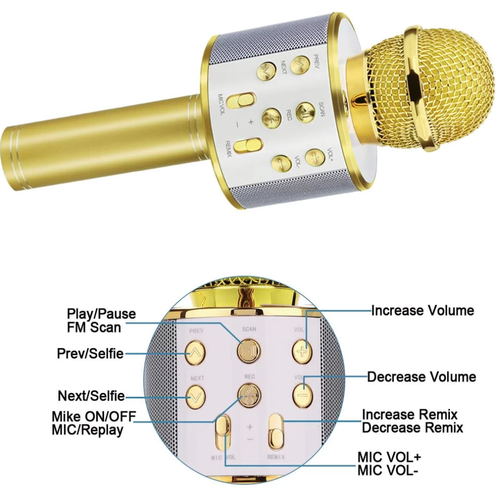 Wireless Bluetooth Karaoke Microphone