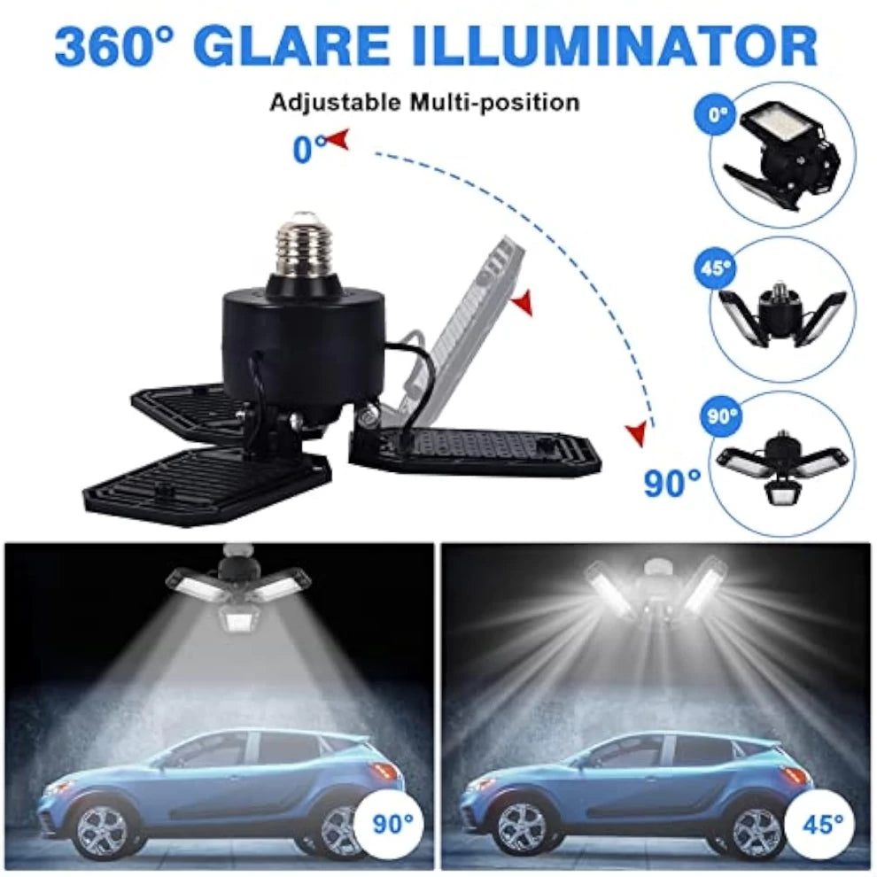 Aoretic LED Garage Lights – Ultra-Bright 180W 18000LM 2 Pcs
