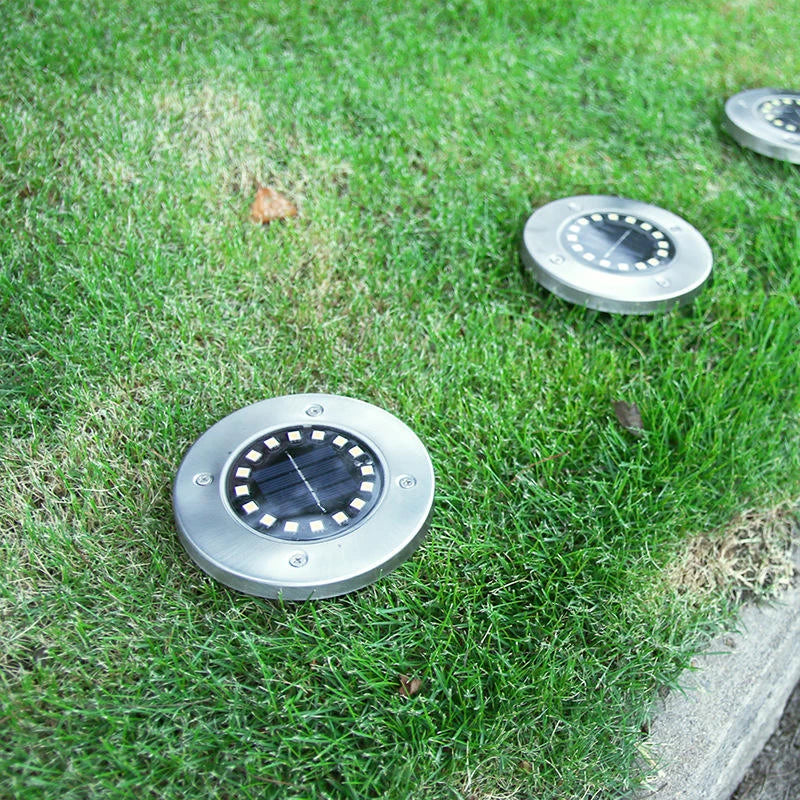 4 Disc Light Solar Ground light 16 LED Outdoor