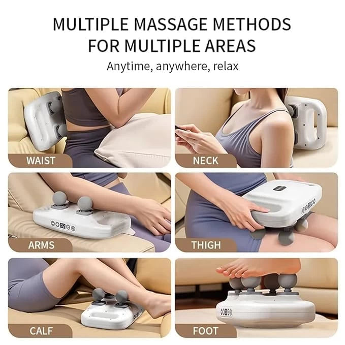 4-Head Massage Gun – Deep Tissue Pain Relief Massager (Rechargeable)