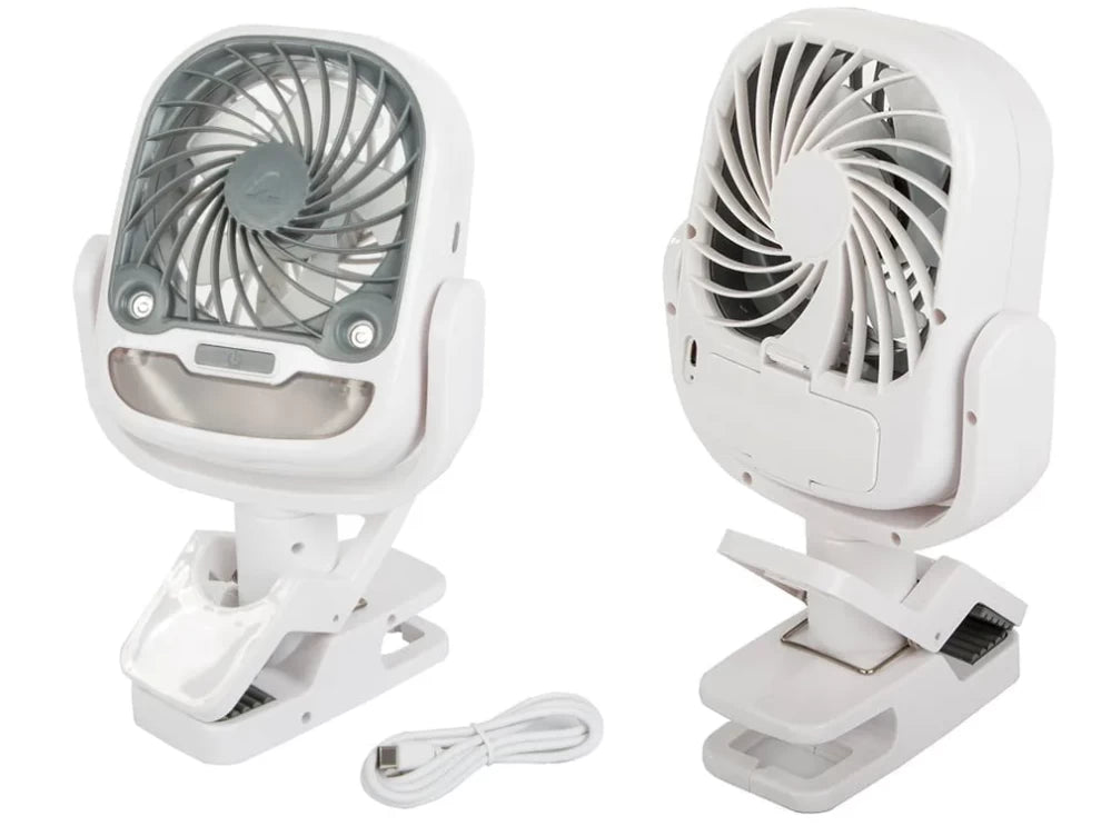 2 in 1 Battery 2000mAh LED RGB Portable Air Conditioner and USB Fan