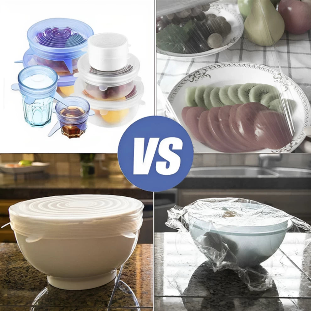 Silicone Stretch Lids Durable Food Bowl Cover-6 PCS