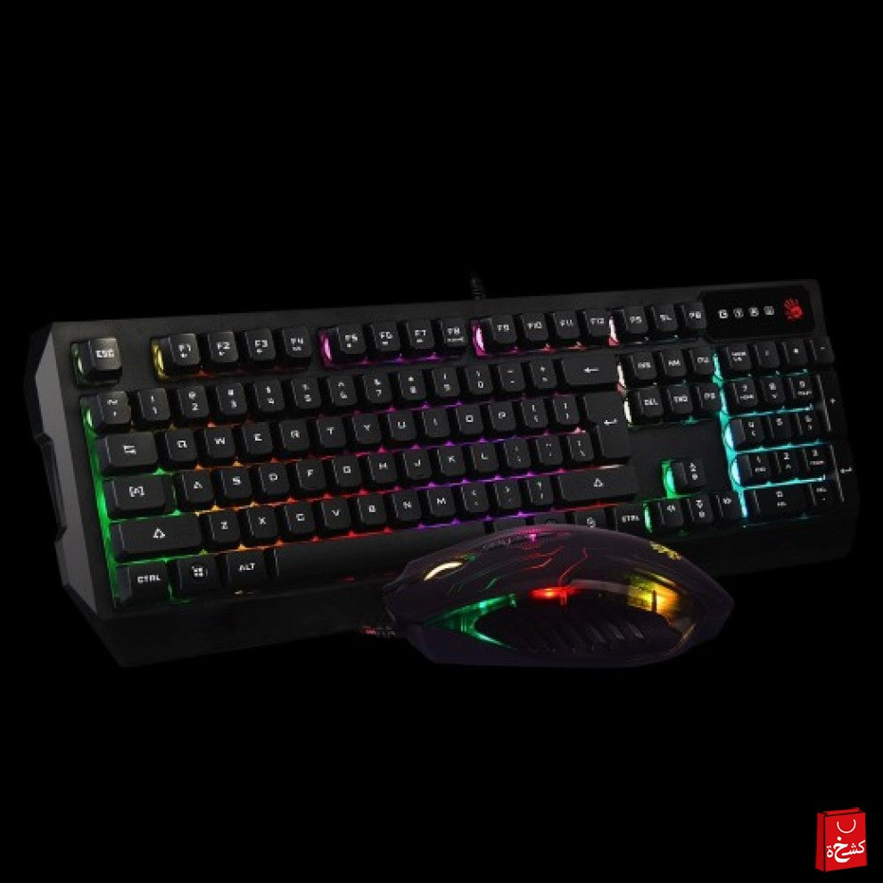 Bloody Neon Light Gaming Keyboard + Mouse