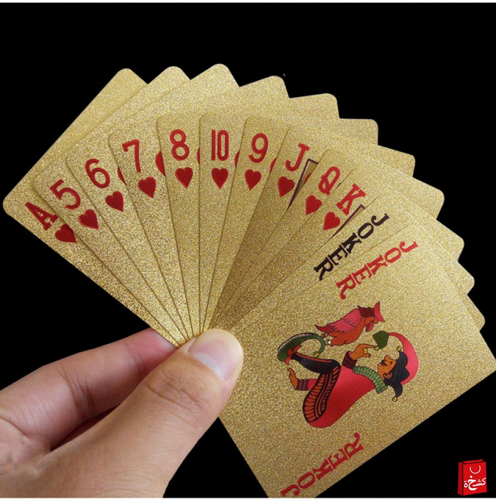 2psc Gold Deck of Cards, Playing Cards, Waterproof Playing Cards