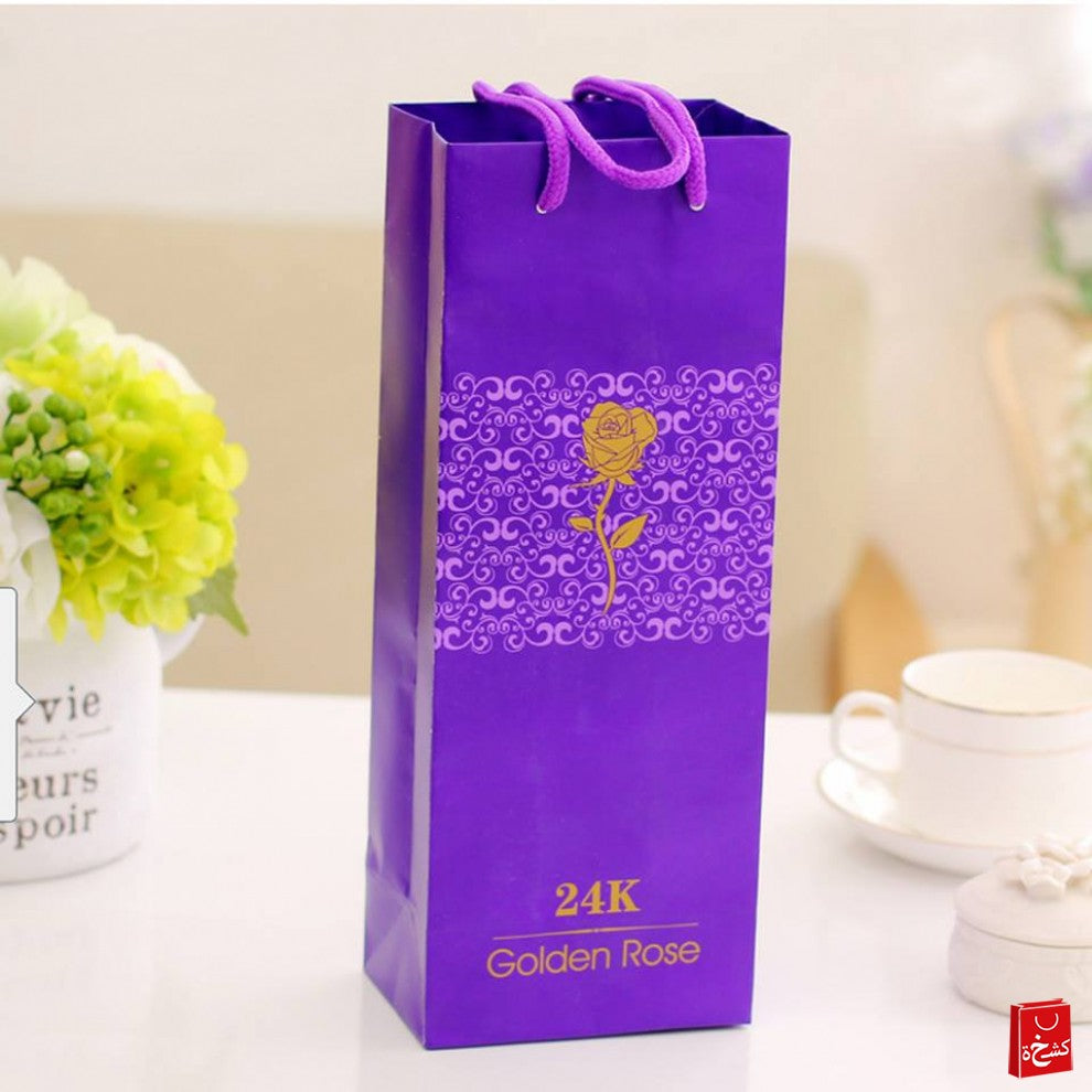24k Gold Rose Flower Valentine's Gift - Gold Color