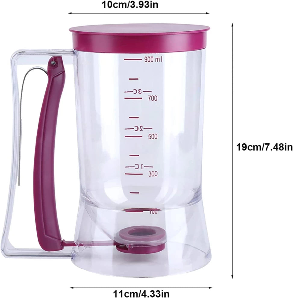 Batter Dispenser For Cupcake pancake With Baking Measuring Tool