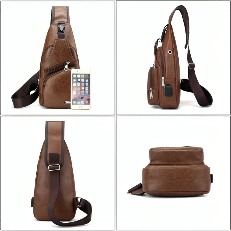 Waterproof Leisure PU Leather Single Shoulder Bag
