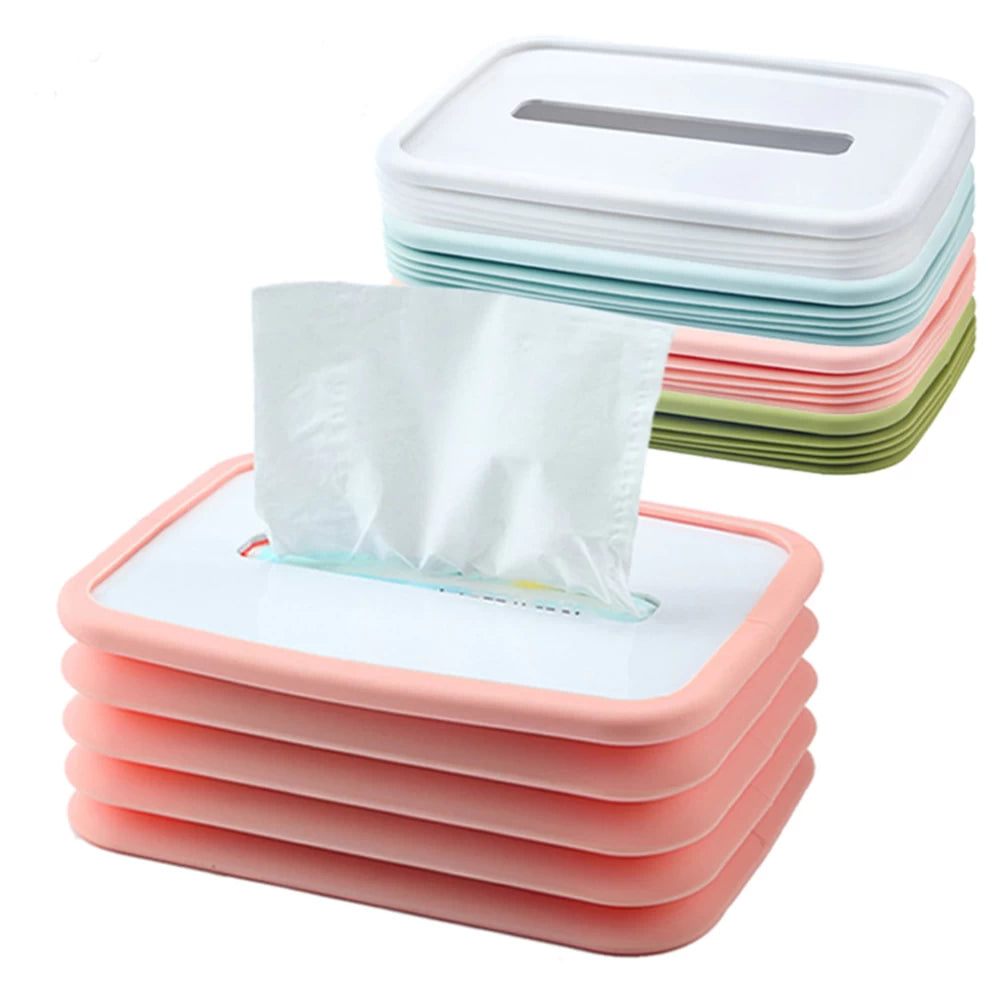 Tissue Box Silicone Holder Collapsible