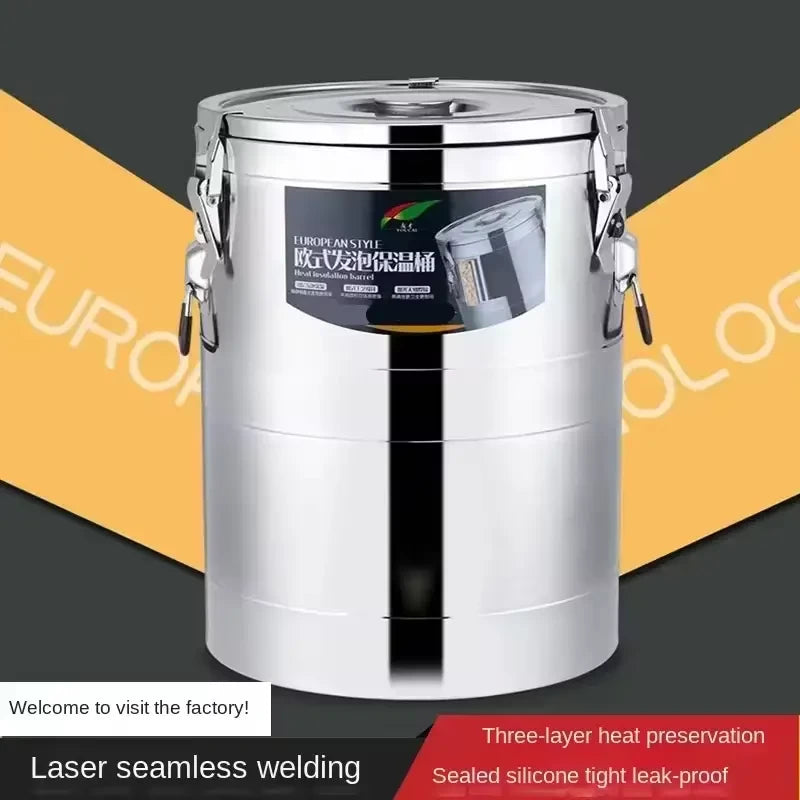 Stainless Steel Insulated Barrel – High-Capacity Thermal Food Container 30L