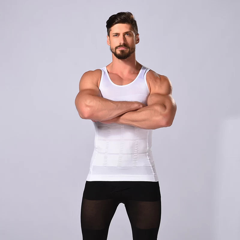 Slim N Lift Slimming Vest For Men White Thin-001