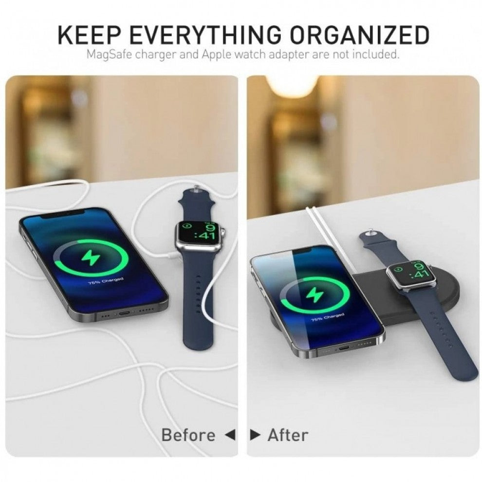 AhaStyle 2 in 1 Charger Mat for iPhone 12 & Apple Watch