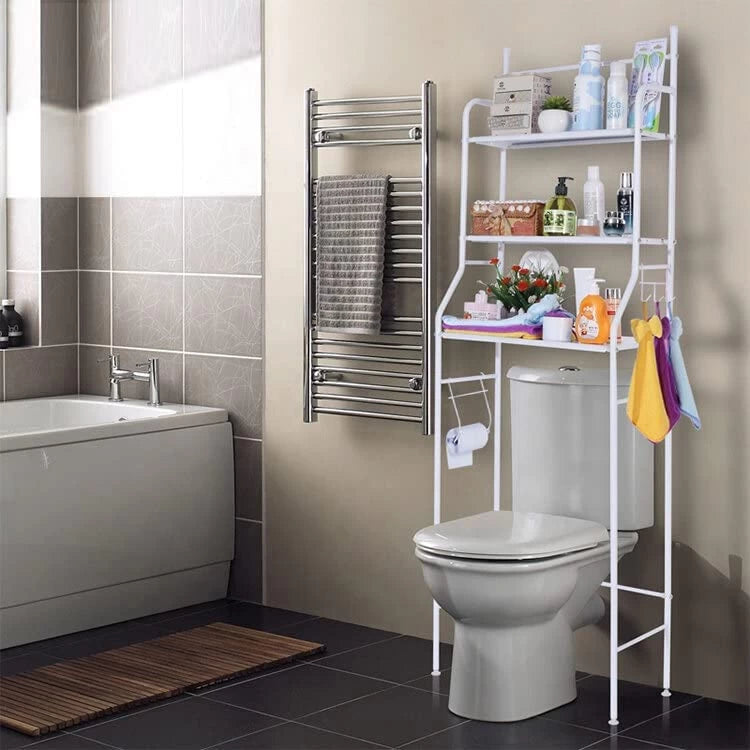 Toilet multi storage shelf rack with 3 tiers-154cm