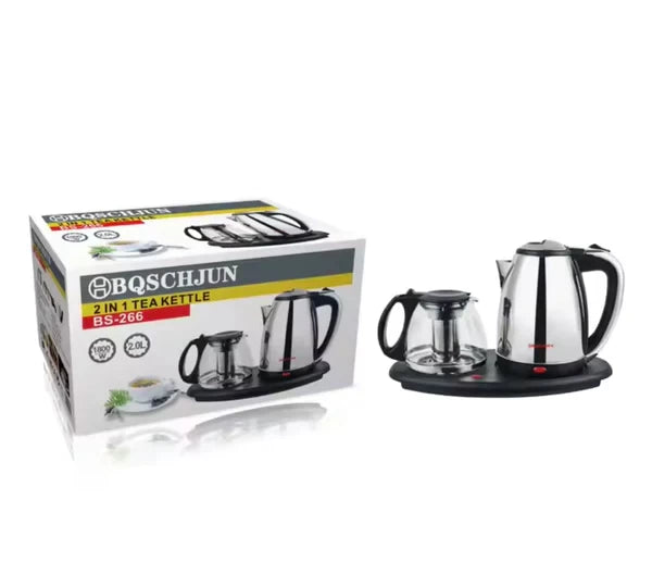 2-in-1 Kettle Tea & Coffee Stainless Steel Silver – SC-266