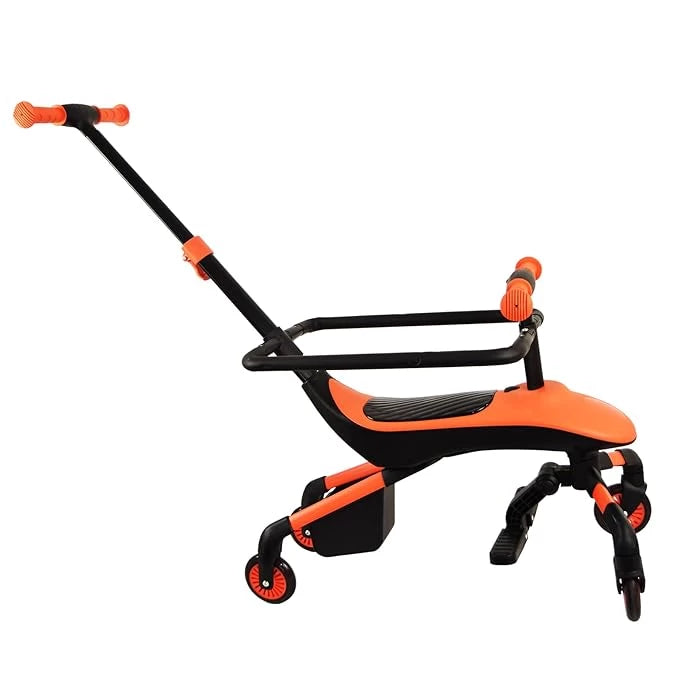 2-in-1 Baby Stroller & Ride-On Car – With Push Handle, Lights & Music