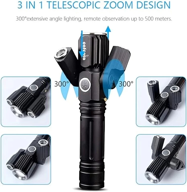 Tactical Flashlight 1000 Lumens Electric Torch