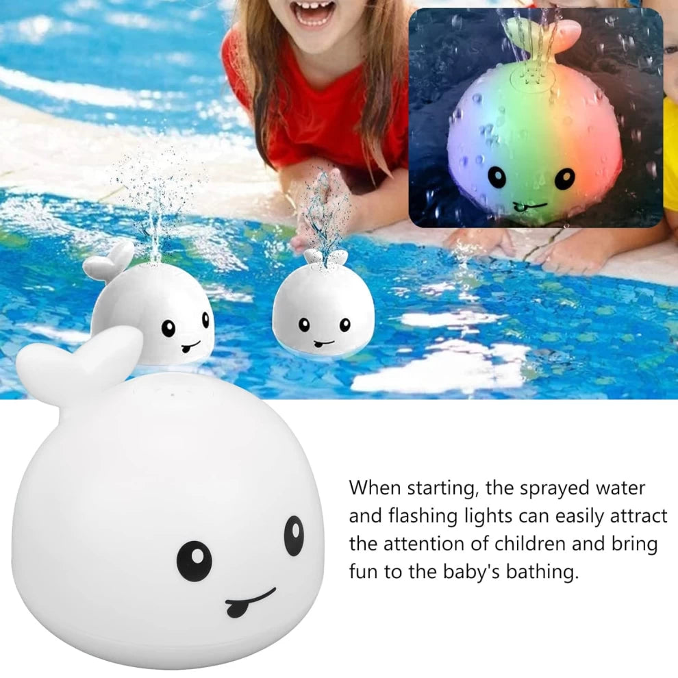 Baby Bath Toys With LED Light Whale Automatic Spray Water Bath Toy