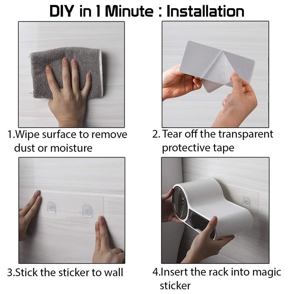Wall Mounted Plastic Tissue Paper Holder Bathroom