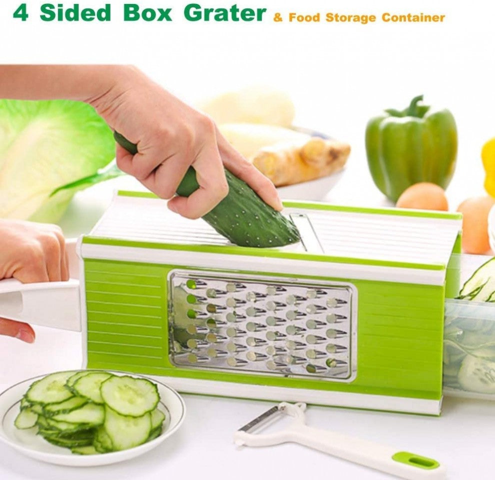 Vegetable Chopper with Storage Box 4 In 1 Kitchen Tool