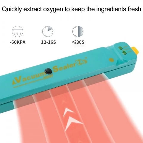Vacuum Sealer Machine Automatic Air Sealing for Food-Blue