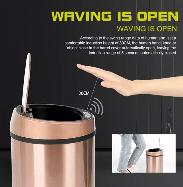 Automatic Touchless Infrared Motion Sensor Trash Can 8L