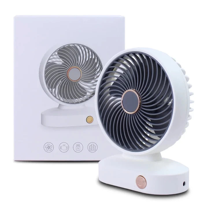 USB Rechargeable Desk Fan – Portable & Silent Cooling Anywhere! ZB097