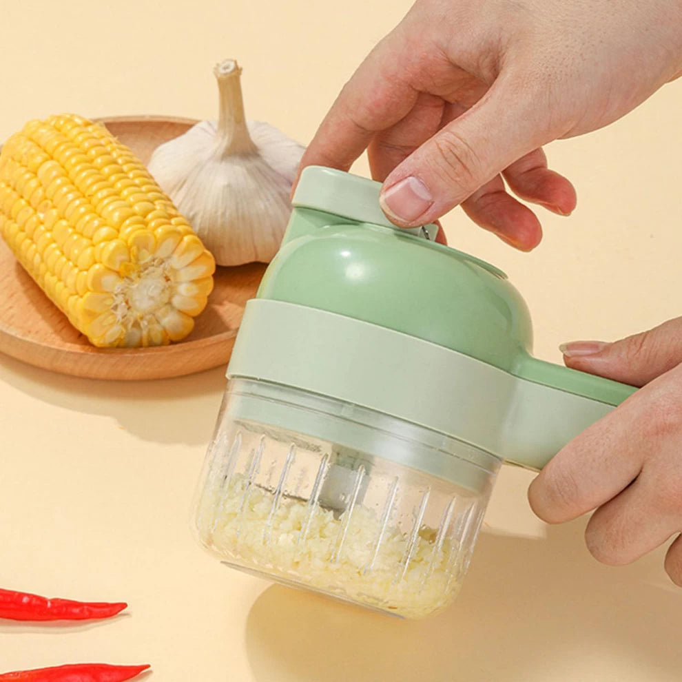 4 in 1 Electric Fruit Vegetable Slicer Chopper Cutting Machine Stainless Steel Blade