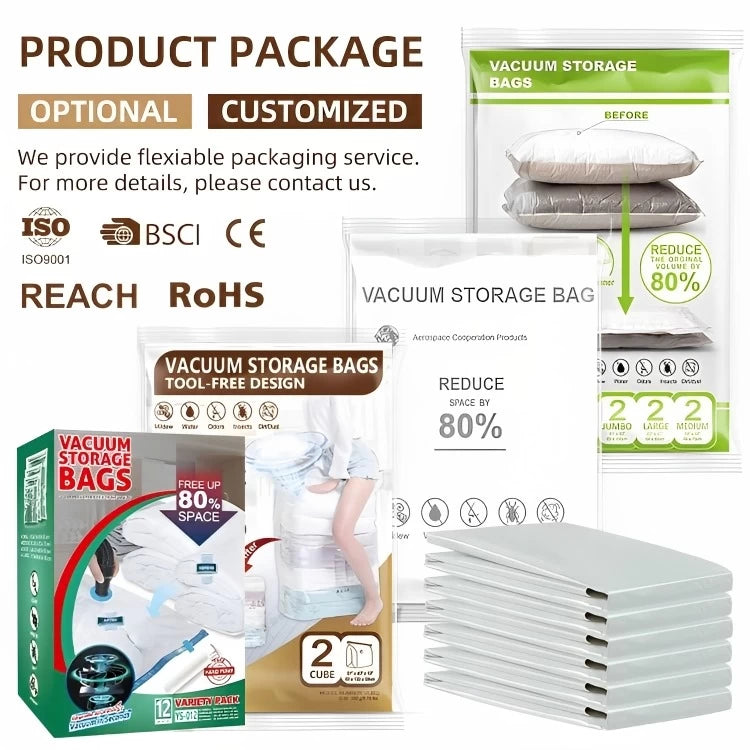 12 pack Vacuum Seal Bags with Pump
