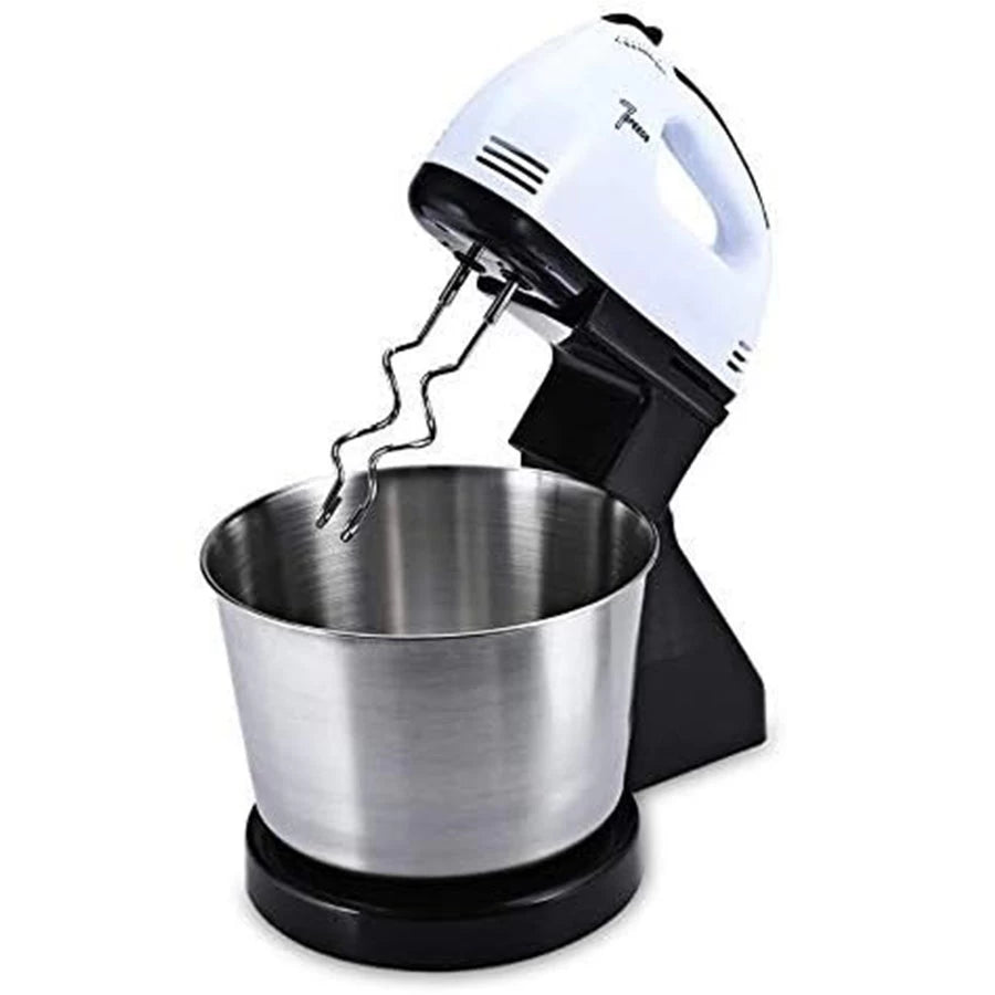 7-Speed Mixer Machine Electric Hand Whisk Egg Beater Baking Blender Mixing Bowl