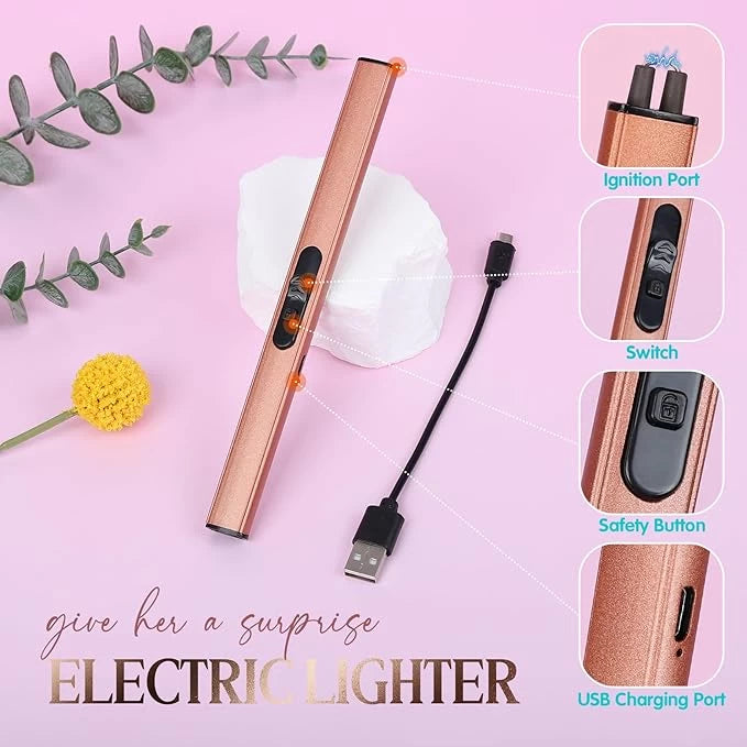 USB Metal Single Arc Kitchen Lighter Outdoor Windproof