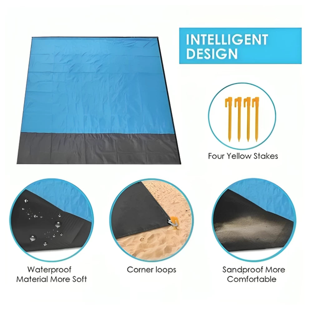 Waterproof Pocket Beach Blanket Folding Camping Mat