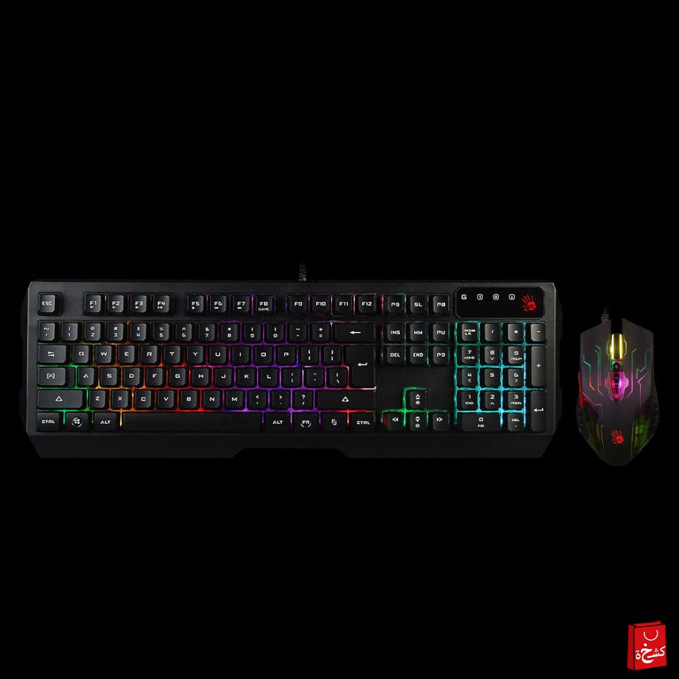 Bloody Neon Light Gaming Keyboard + Mouse
