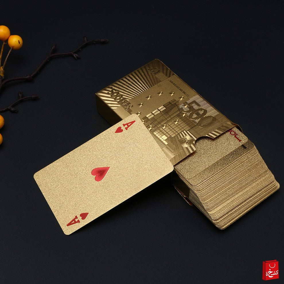 2psc Gold Deck of Cards, Playing Cards, Waterproof Playing Cards