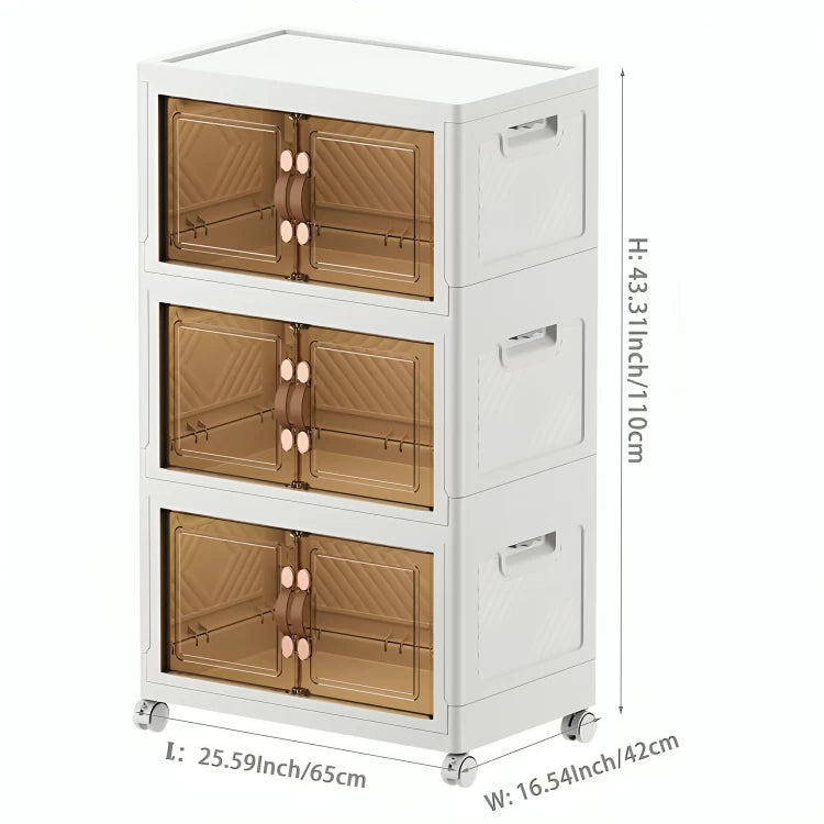 Storage Bins with Doors 3 layers