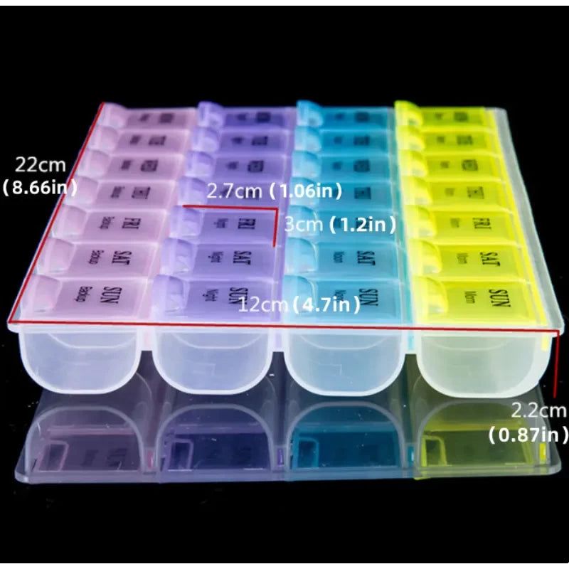 Tablet Pill Box Holder Medicine Storage Organizer