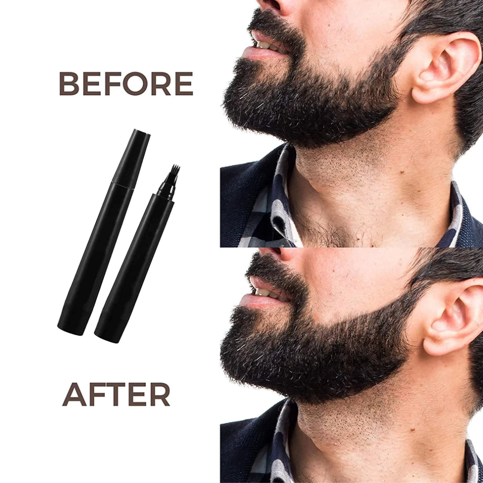 Waterproof Beard Filling Pen with Beard Brush
