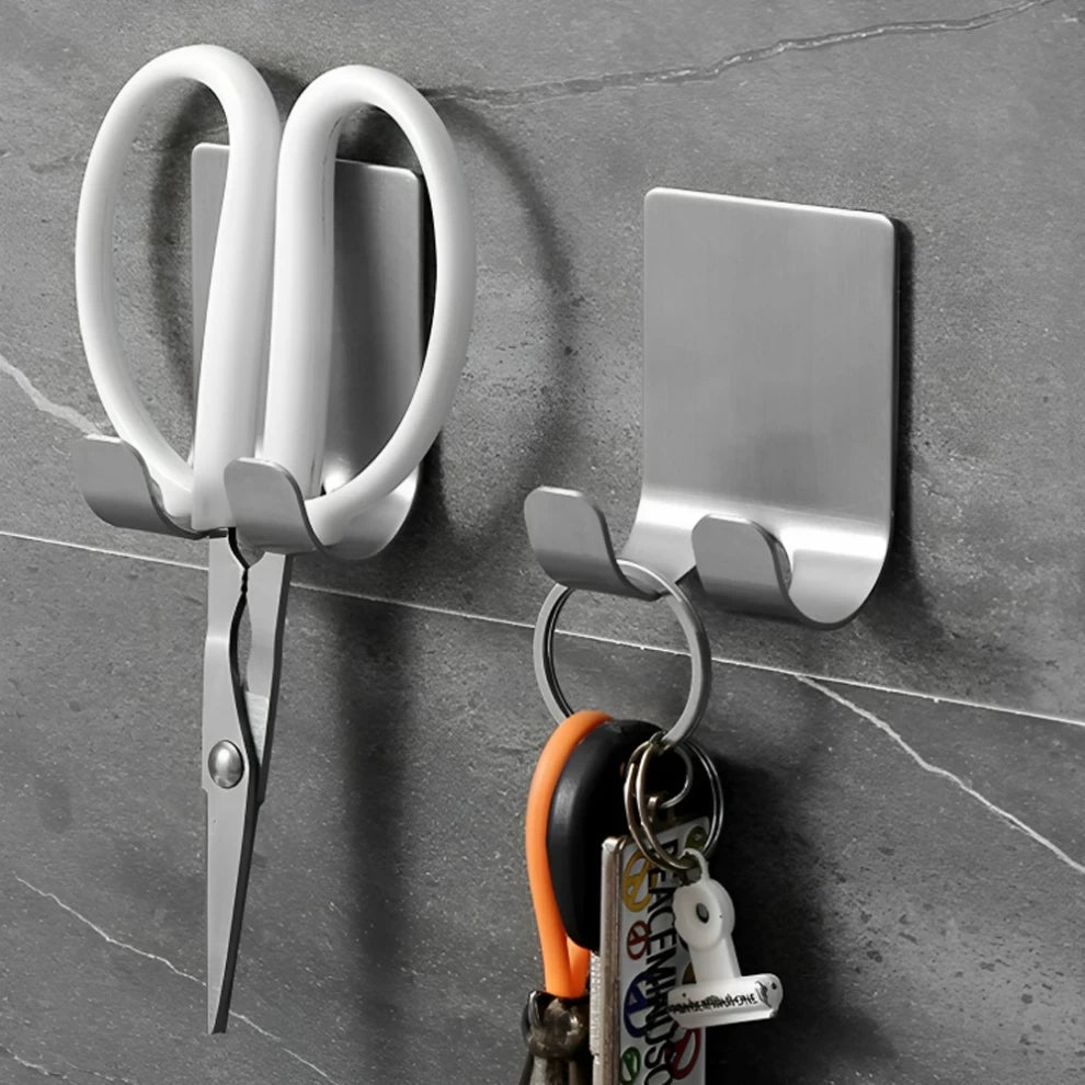 Wall Hooks Stainless Steel Multipurpose for Bathroom & Kitchen ( 2 pcs)
